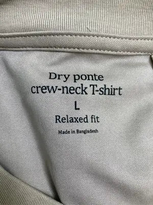 Dry ponte/Tシャツ/カットソー/トップス/ベージュ/L