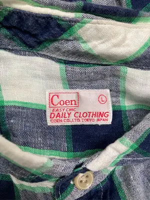 coen/コーエン/シャツ/ブラウス/トップス/ブルー/L