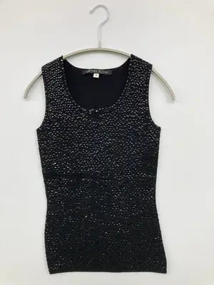 MICHEL KLEIN/ミッシェルクラン/タンクトップ/トップス/ブラック/38