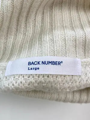BACK NUMBER/バックナンバー/ニット/セーター/トップス/アイボリー/L