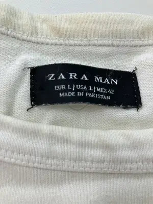 ZARA MAN/ザラマン/Tシャツ/カットソー/トップス/アイボリー/USA L
