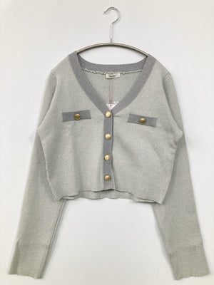 NICE CLAUP/ナイスクラップ/カーディガン/ボレロ/トップス/グレー/F