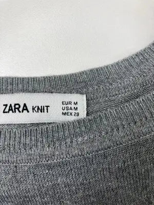 ZARA/ザラ/ニット/セーター/トップス/グレー/EUR M/USA M/MEX 28
