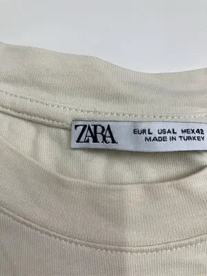 ZARA/ザラ/Tシャツ/カットソー/トップス/アイボリー/USA L