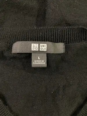 UNIQLO/ユニクロ/ニット/セーター/トップス/ブラック/L
