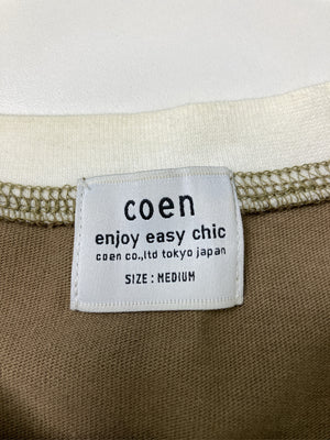 coen/コーエン/Tシャツ/カットソー/トップス/ブラウン/M