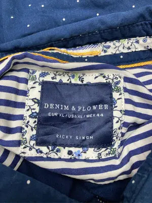 DENIM&FLOWER/シャツ/ブラウス/トップス/ネイビー/XL