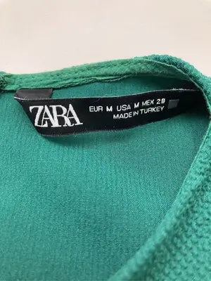 ZARA/ザラ/Tシャツ/カットソー/トップス/グリーン/USA M