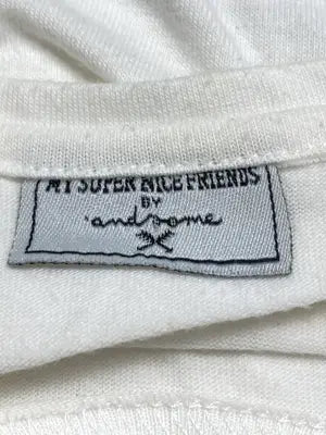 MISUPER NICE FRIENDS/Tシャツ/カットソー/トップス/ホワイト/M   バスト79～87  身長154～162