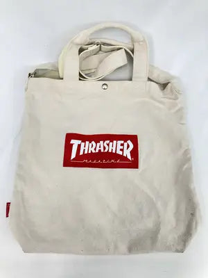 THRASHER/スラッシャー/トートバッグ/バッグ/アイボリー