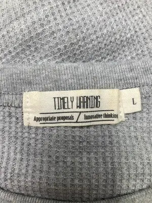 TIMELY WARNING/タイムリーワーニング/Tシャツ/カットソー/トップス/グレー/L