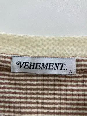 VEHEMENT../Tシャツ/カットソー/トップス/ブラウン/L