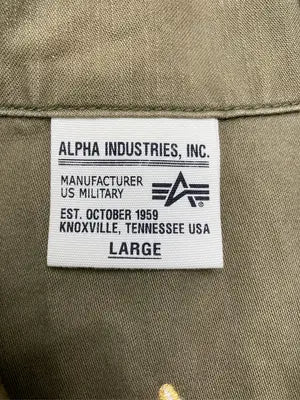 ALPHA　INDUSTRIES/アルファインダストリーズ/シャツ/ブラウス/トップス/カーキ/LARGE