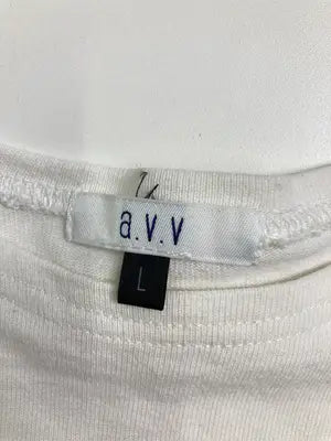 a.v.v/アーヴェヴェ/Tシャツ/カットソー/トップス/ホワイト/L