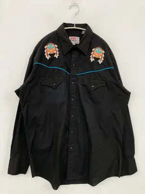 ELY/シャツ/ブラウス/トップス/ブラック/L