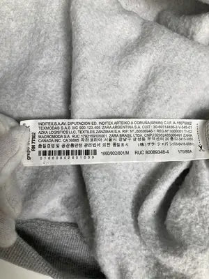 ZARA/ザラ/スウェット/トップス/グレー/USA M