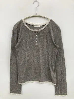 TINA:JOJUN/ティーナジョジュン/Tシャツ/カットソー/トップス/グレー/M