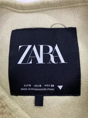 ZARA/ザラ/ノーカラーコート/ジャケット/アウター/ベージュ/EUR S/USA S/MEX 26