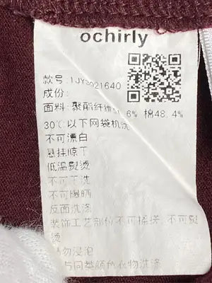 ochirly/Tシャツ/カットソー/トップス/レッド/S