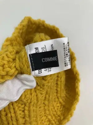 COMME CA ISM/コムサイズム/ニットキャップ/ビーニー/帽子/イエロー/58cm