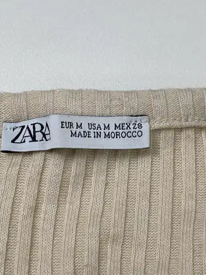 ZARA/ザラ/ニット/セーター/トップス/アイボリー/USA M