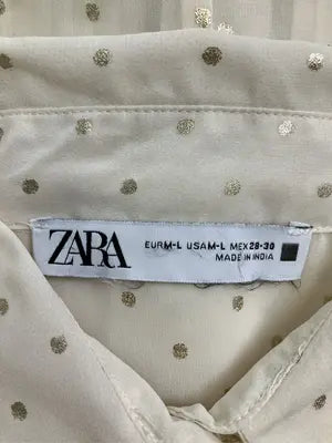 ZARA/ザラ/シャツ/ブラウス/トップス/アイボリー/USA  M-L