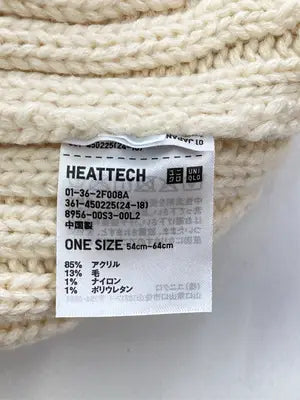 UNIQLO/ユニクロ/ニットキャップ/ビーニー/帽子/アイボリー/ONE SIZE