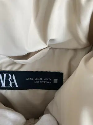 ZARA/ザラ/ダウンベスト/ジャケット/アウター/ベージュ/USA XS