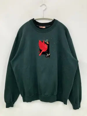 top stitch/スウェット/トップス/グリーン/XL