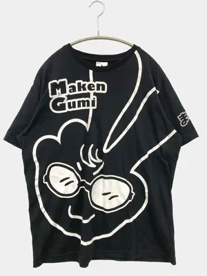 OKASHI COLLABO/Tシャツ/カットソー/トップス/ブラック/LL