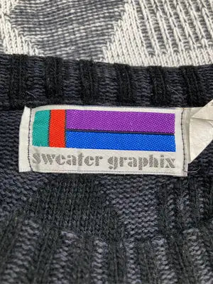 sweater graphix/ニット/セーター/トップス/ブラック/X-LARGE