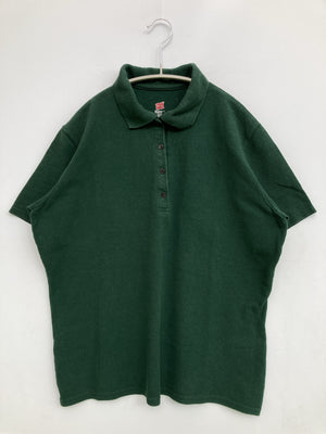 Hanes/ヘインズ/ポロシャツ/トップス/グリーン/L