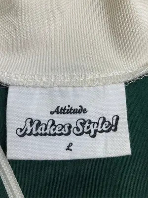 Attitude makes style!/アティチュードメイクススタイル/ジャージ/トラックジャケット/トップス/グリーン/L