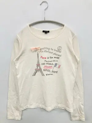 OLLINKARI/Tシャツ/カットソー/トップス/ホワイト/160