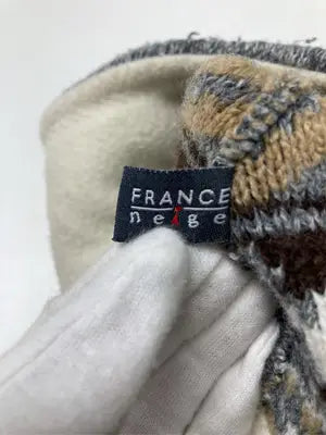 FRANCE neige/ニットキャップ/ビーニー/帽子/グレー