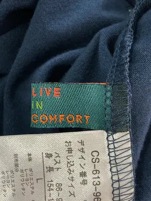 Live in comfort/チュニック/ワンピース/ドレス/ネイビー/L