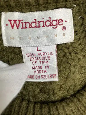 WINDRIDGE/ウィンドリッジ/ニット/セーター/トップス/カーキ/L