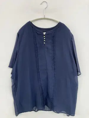Alotta/アロッタ/シャツ/ブラウス/トップス/ネイビー/3L