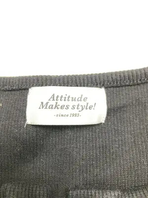 Attitude makes style!/アティチュードメイクススタイル/Tシャツ/カットソー/トップス/ブラック/F
