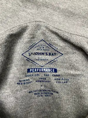 ST JOHN'S BAY/セントジョンズベイ/ポロシャツ/トップス/グレー/XL