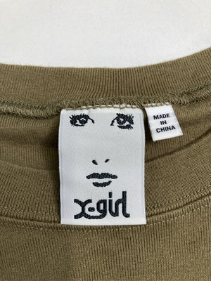 X-GIRL/エックスガール/Tシャツ/カットソー/トップス/カーキ/S