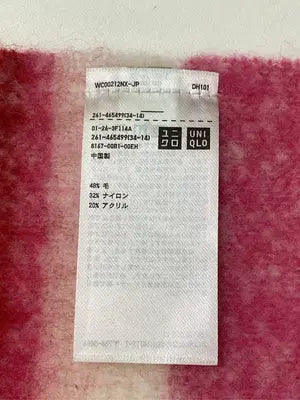 UNIQLO/ユニクロ/マフラー/ファッション雑貨/ピンク