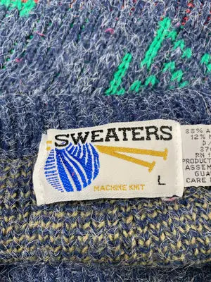 SWEATERS/ニット/セーター/トップス/ブルー/L