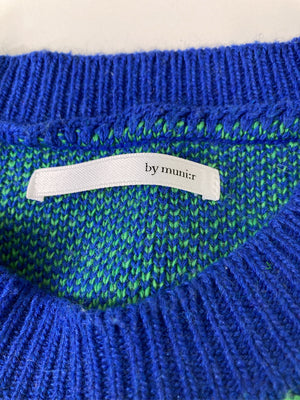 by muni:r/バイムニール/ニット/セーター/トップス/ブルー/F