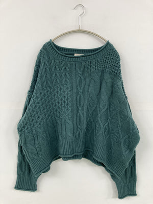 ITEMS/アイテムズ/ニット/セーター/トップス/グリーン/Free