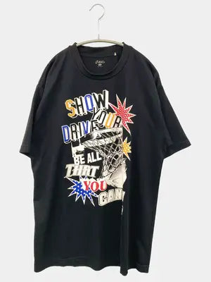 ASICS/アシックス/Tシャツ/カットソー/トップス/ブラック/O
