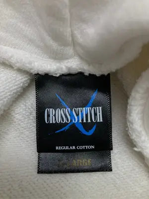 CROSS STITCH/パーカー/トップス/ホワイト/X-LARGE