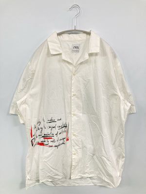 ZARA/ザラ/シャツ/ブラウス/トップス/ホワイト/XL