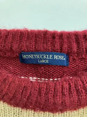 HONEYSUCKLE ROSE/ハニーサックルローズ/ニット/セーター/トップス/レッド/LARGE