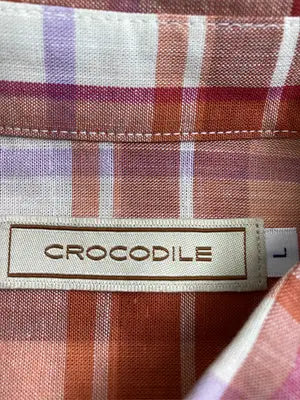 Crocodile/クロコダイル/シャツ/ブラウス/トップス/オレンジ/L